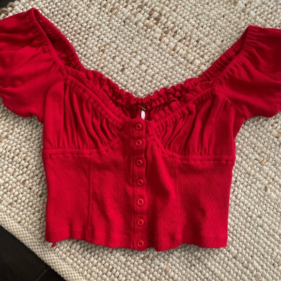 Free People Ladybug Crop Top, Size XS. NWOT - Picture 2 of 6